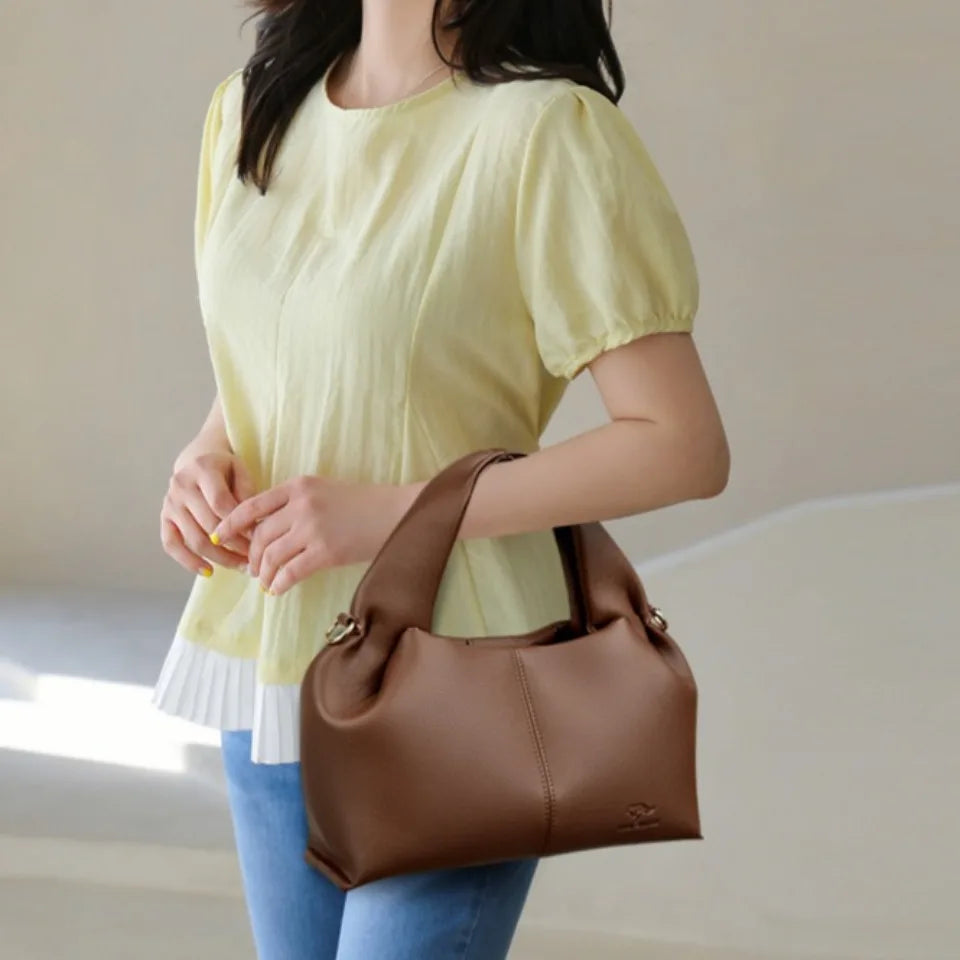 Sac à Main Femme Luxe – Cuir Souple, Petit Fourre-Tout Décontracté, Sac Bandoulière Hiver 2026