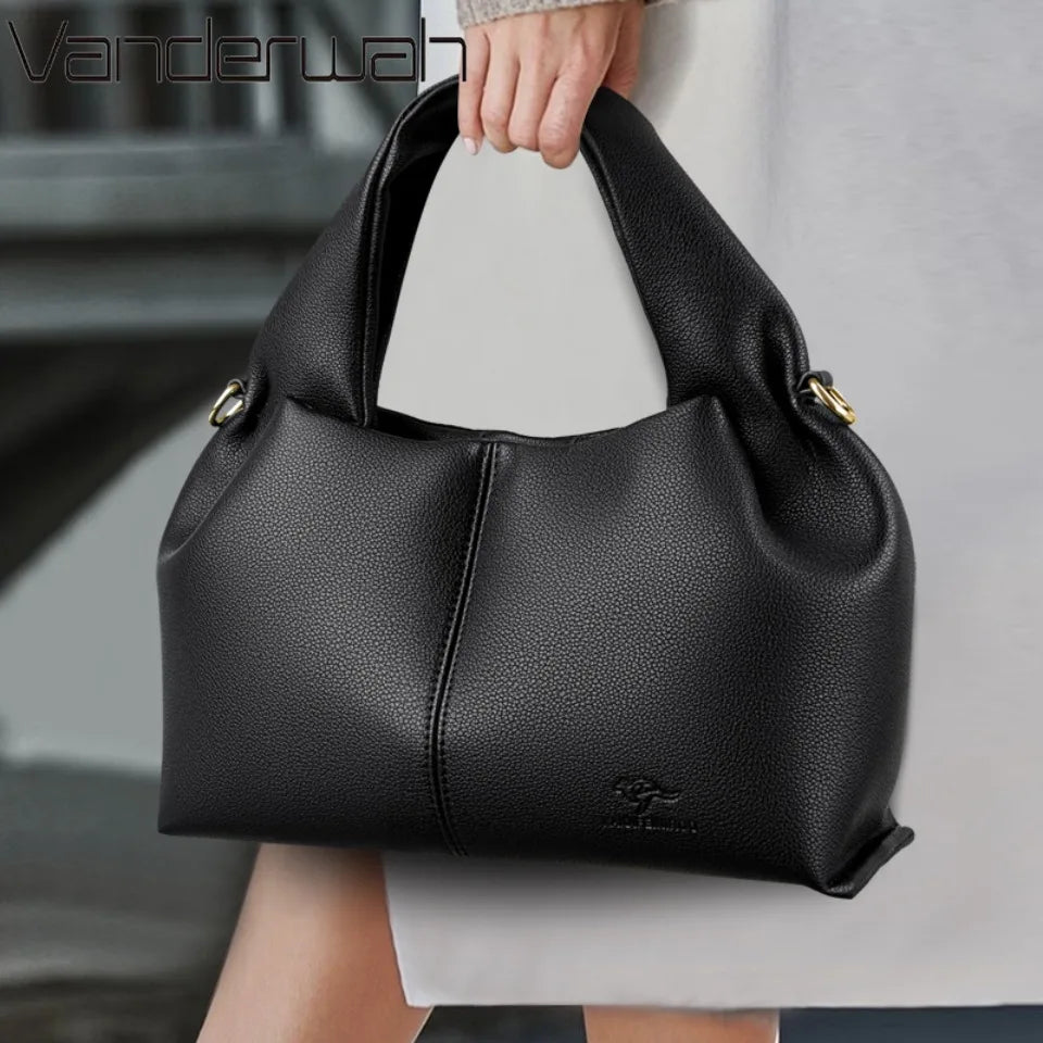 Sac à Main Femme Luxe – Cuir Souple, Petit Fourre-Tout Décontracté, Sac Bandoulière Hiver 2026