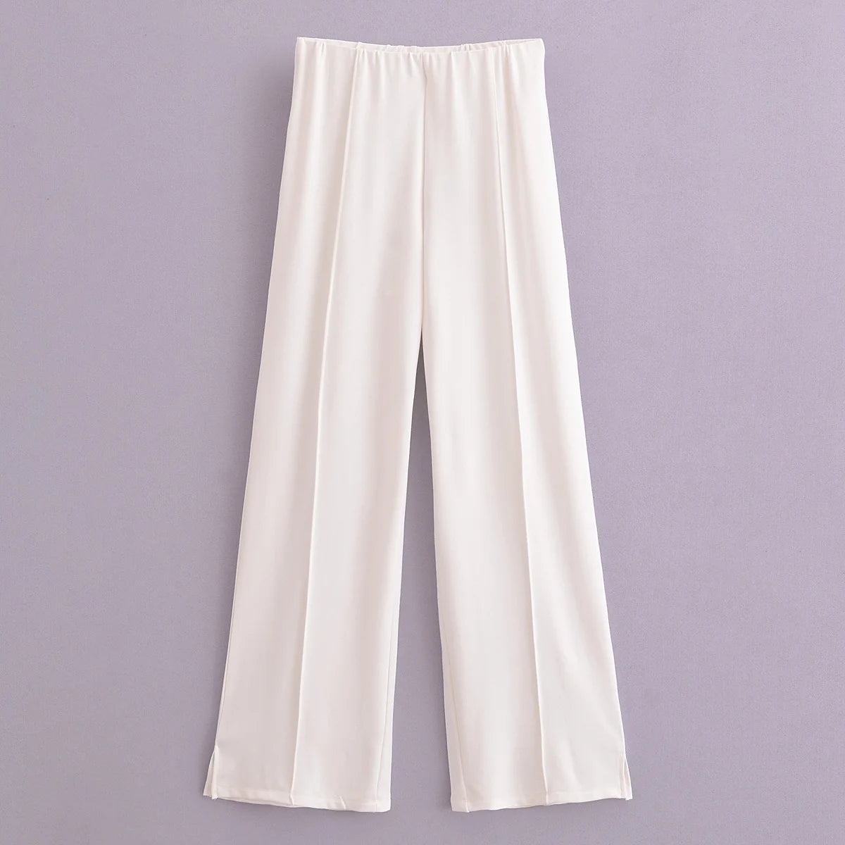 Ensemble 2 pièces femme hiver – Haut à manches longues et pantalon extensible chic en tissu double face