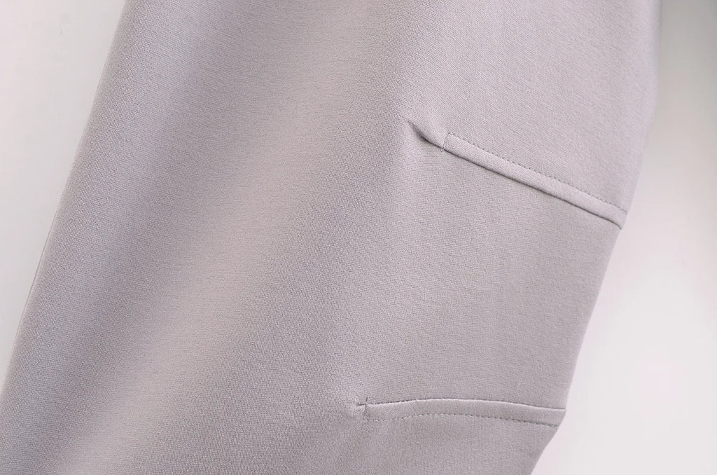 Ensemble 2 pièces femme hiver – Haut à manches longues et pantalon extensible chic en tissu double face