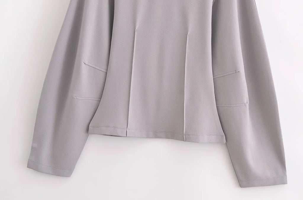 Ensemble 2 pièces femme hiver – Haut à manches longues et pantalon extensible chic en tissu double face