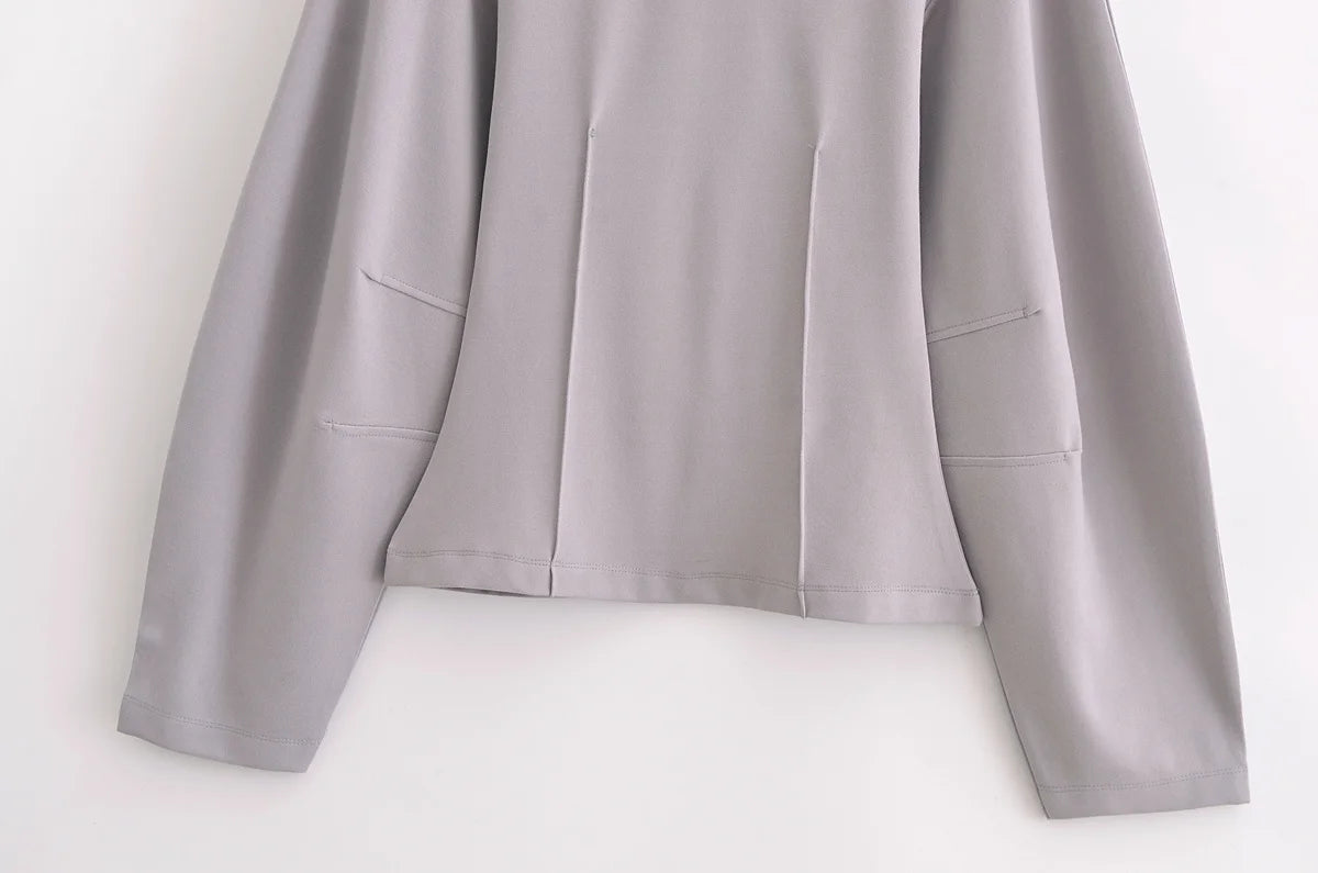 Ensemble 2 pièces femme hiver – Haut à manches longues et pantalon extensible chic en tissu double face