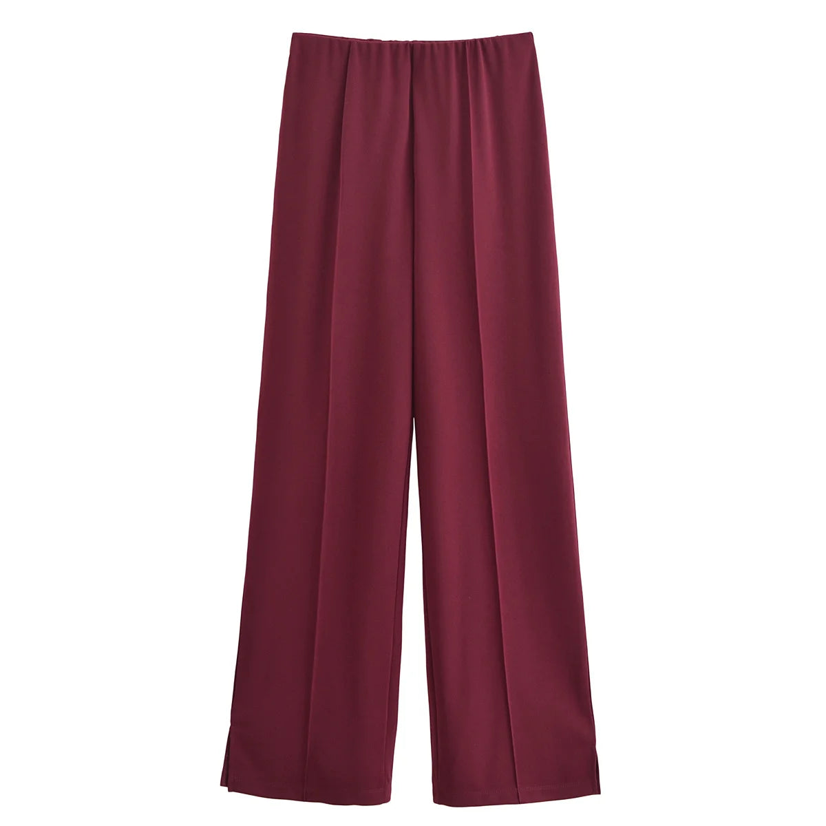 Ensemble 2 pièces femme hiver – Haut à manches longues et pantalon extensible chic en tissu double face