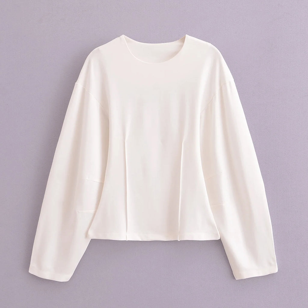 Ensemble 2 pièces femme hiver – Haut à manches longues et pantalon extensible chic en tissu double face