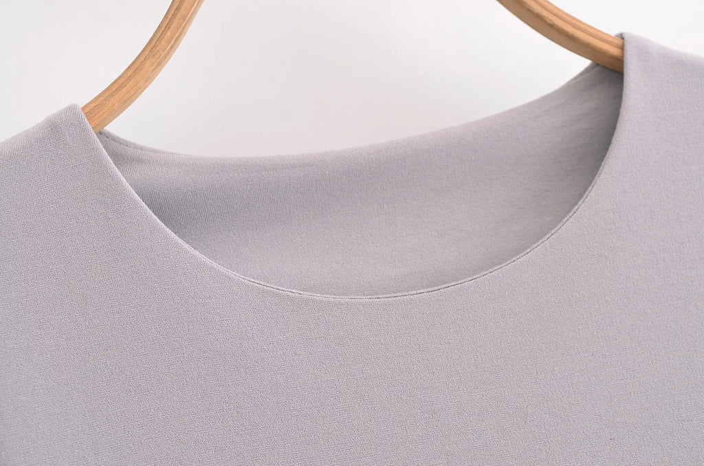 Ensemble 2 pièces femme hiver – Haut à manches longues et pantalon extensible chic en tissu double face