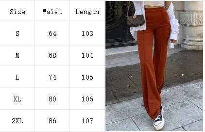 Pantalon long évasé pour femme – Couleur unie, coupe slim, bas cloche, style élégant