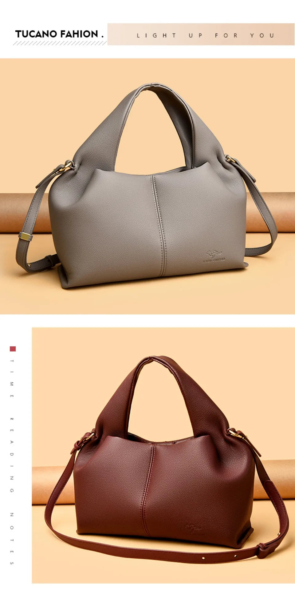 Sac à Main Femme Luxe – Cuir Souple, Petit Fourre-Tout Décontracté, Sac Bandoulière Hiver 2026