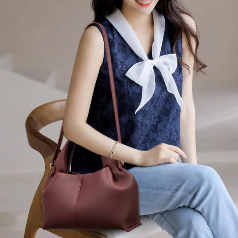 Sac à Main Femme Luxe – Cuir Souple, Petit Fourre-Tout Décontracté, Sac Bandoulière Hiver 2026