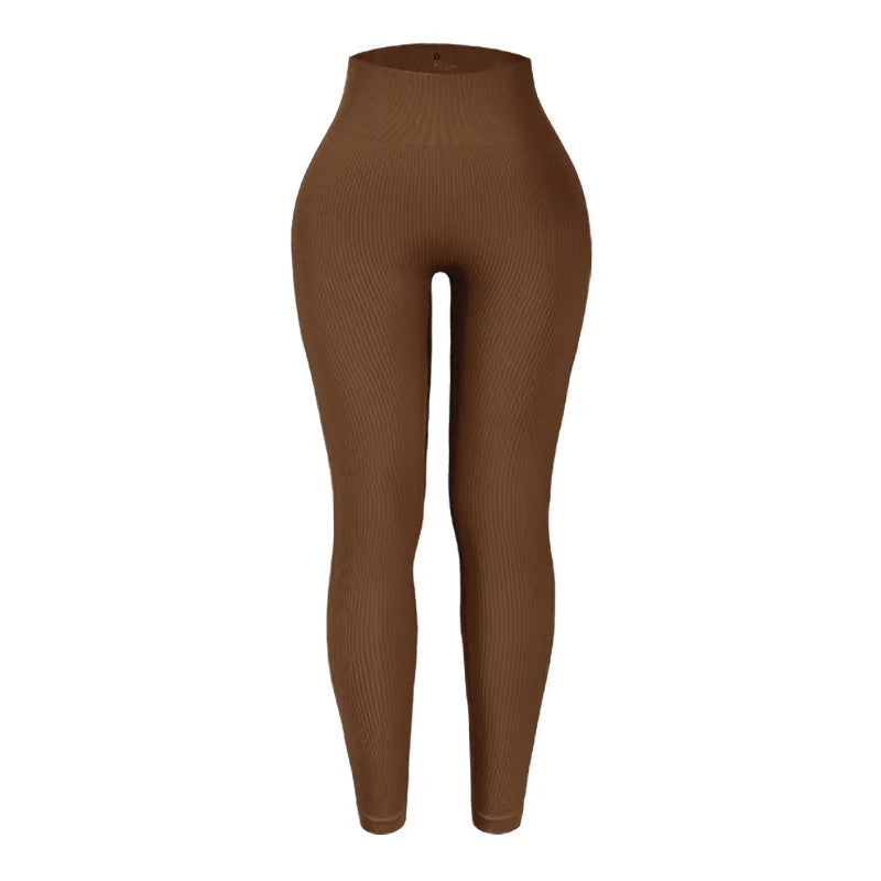 Leggings Femme Slim – Tricoté, Sans Couture, Taille Haute, Sport, Yoga, Course, Fitness
