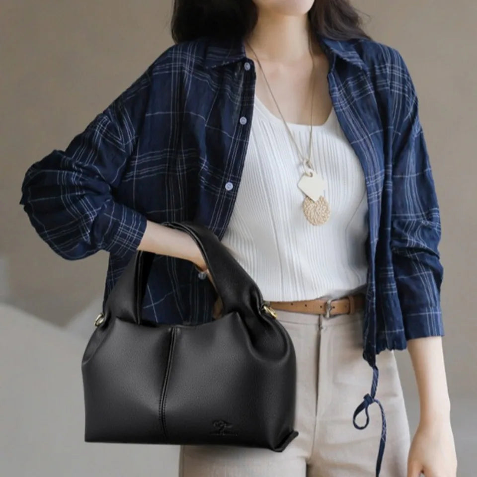 Sac à Main Femme Luxe – Cuir Souple, Petit Fourre-Tout Décontracté, Sac Bandoulière Hiver 2026