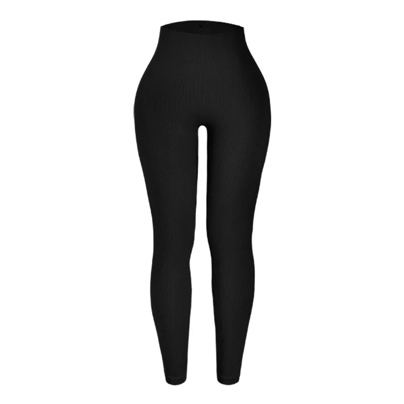 Leggings Femme Slim – Tricoté, Sans Couture, Taille Haute, Sport, Yoga, Course, Fitness