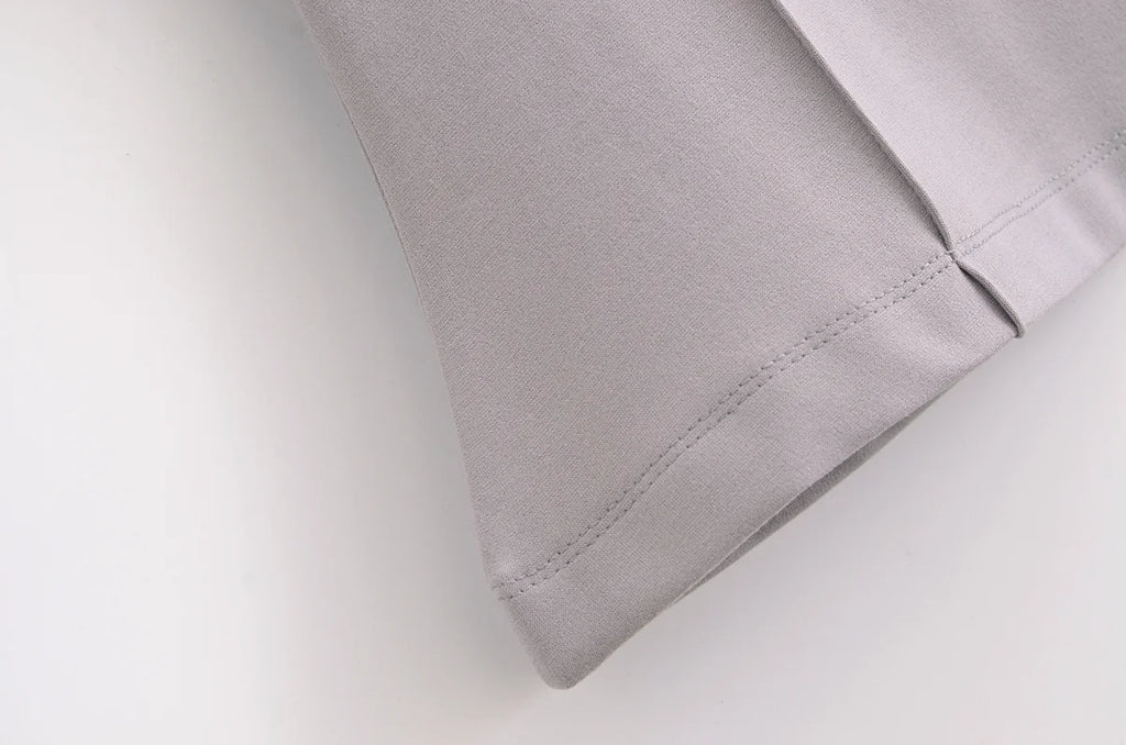 Ensemble 2 pièces femme hiver – Haut à manches longues et pantalon extensible chic en tissu double face