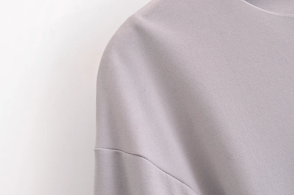 Ensemble 2 pièces femme hiver – Haut à manches longues et pantalon extensible chic en tissu double face