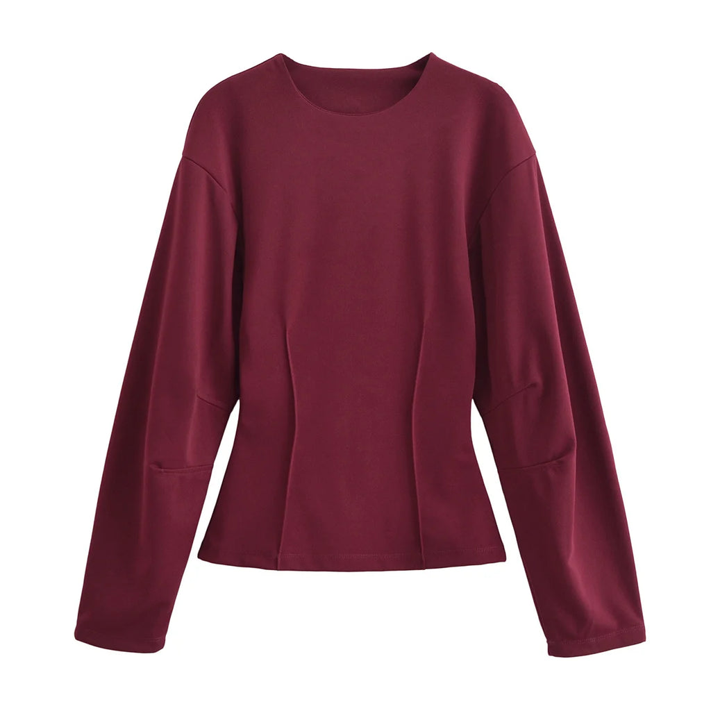 Ensemble 2 pièces femme hiver – Haut à manches longues et pantalon extensible chic en tissu double face