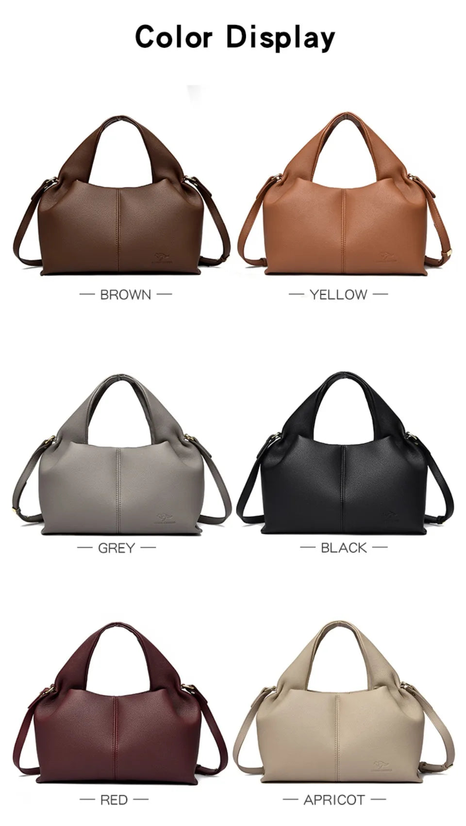 Sac à Main Femme Luxe – Cuir Souple, Petit Fourre-Tout Décontracté, Sac Bandoulière Hiver 2026