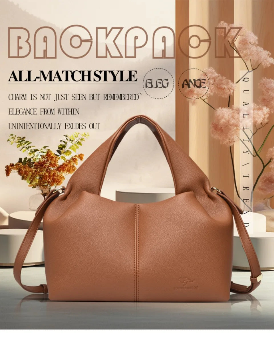 Sac à Main Femme Luxe – Cuir Souple, Petit Fourre-Tout Décontracté, Sac Bandoulière Hiver 2026