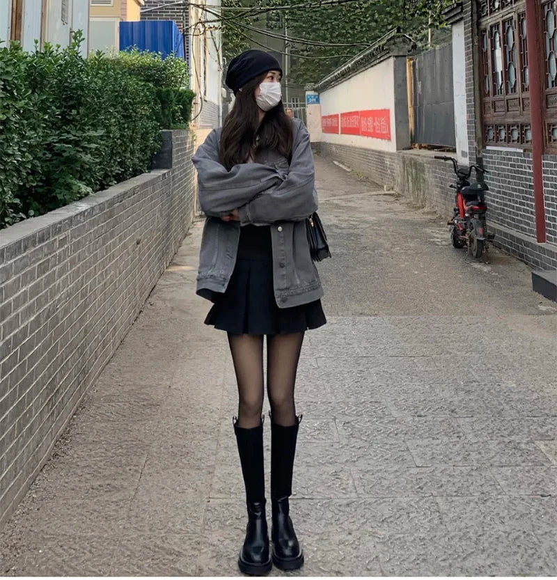 Bottes genou femme – plateforme, talons carrés, fourrure chaude, look mode automne/hiver