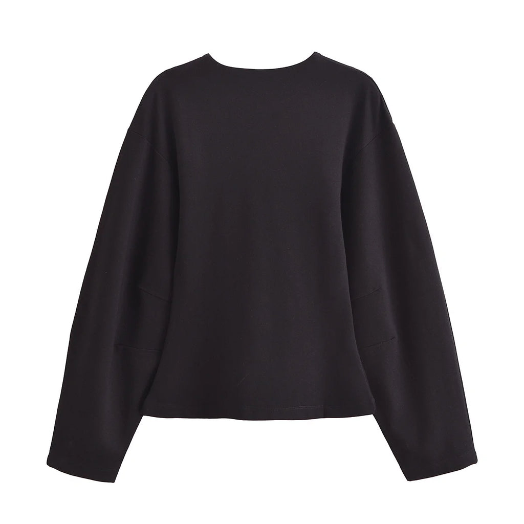 Ensemble 2 pièces femme hiver – Haut à manches longues et pantalon extensible chic en tissu double face