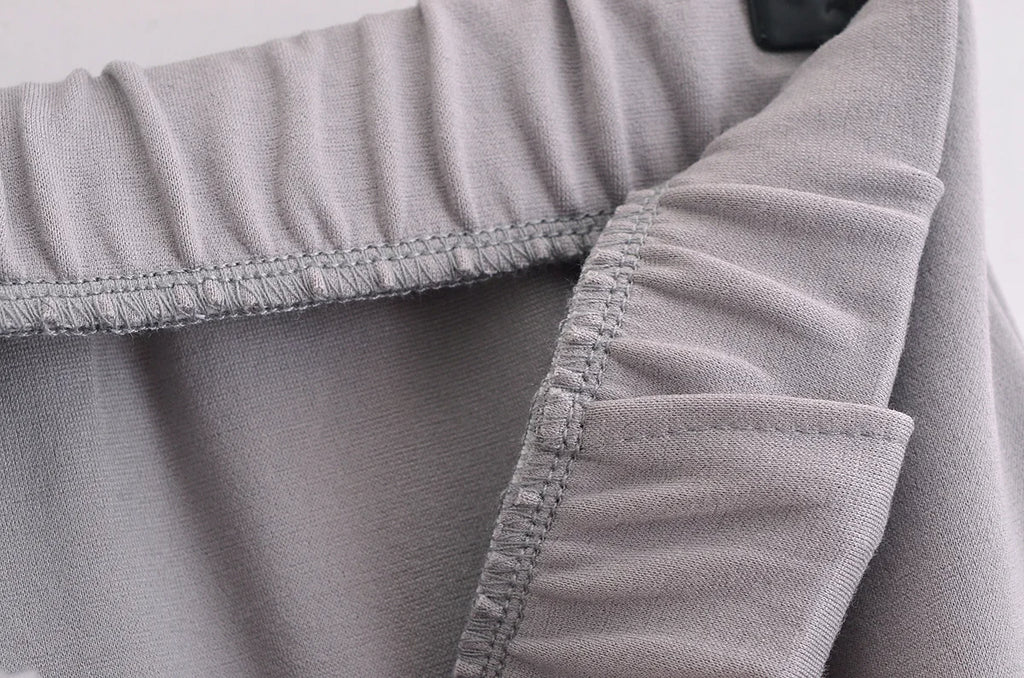 Ensemble 2 pièces femme hiver – Haut à manches longues et pantalon extensible chic en tissu double face