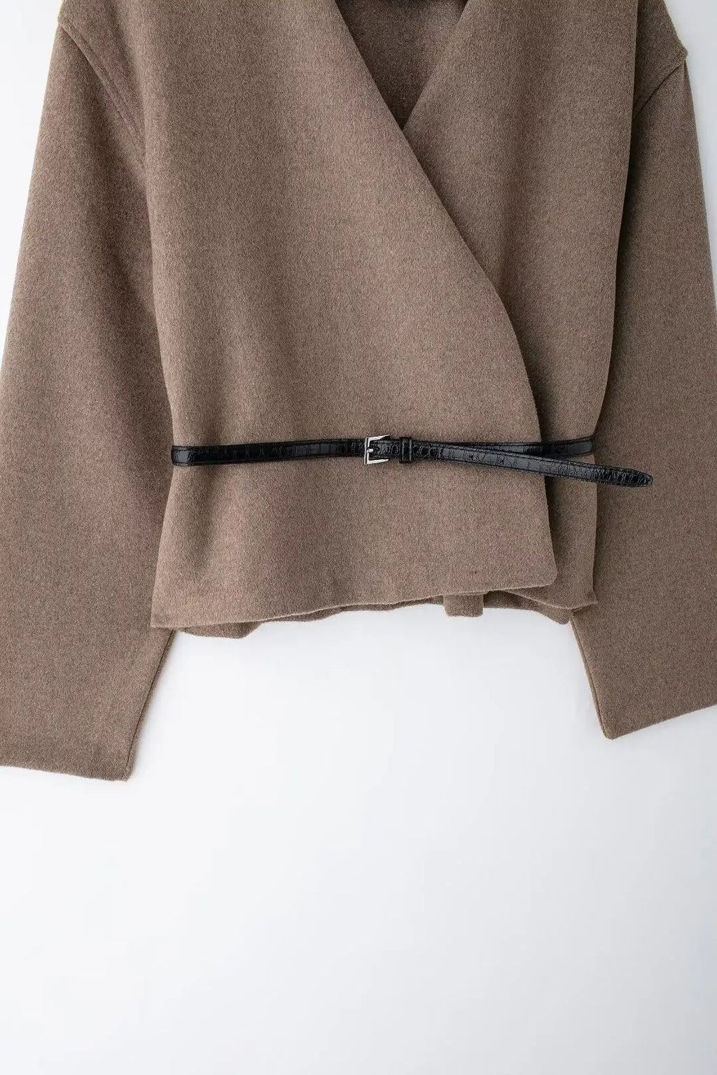 EDSA – Manteau léger pour femme, col V, manches longues, parfait pour sorties et trajets