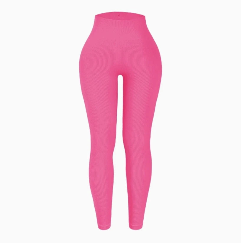 Leggings Femme Slim – Tricoté, Sans Couture, Taille Haute, Sport, Yoga, Course, Fitness